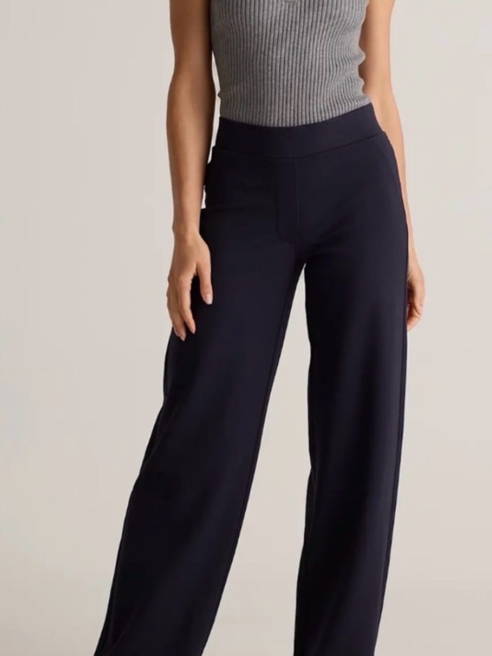 Quince Wide-Leg Pants in Navy